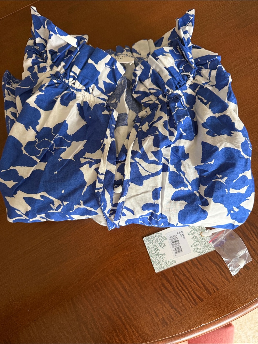 Blue & White Floral Mini Dress - Women - Picture 2 of 2